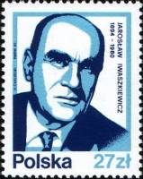 (1983-013) Марка Польша "Я. Ивашкевич (писатель)"    Известные люди II Θ
